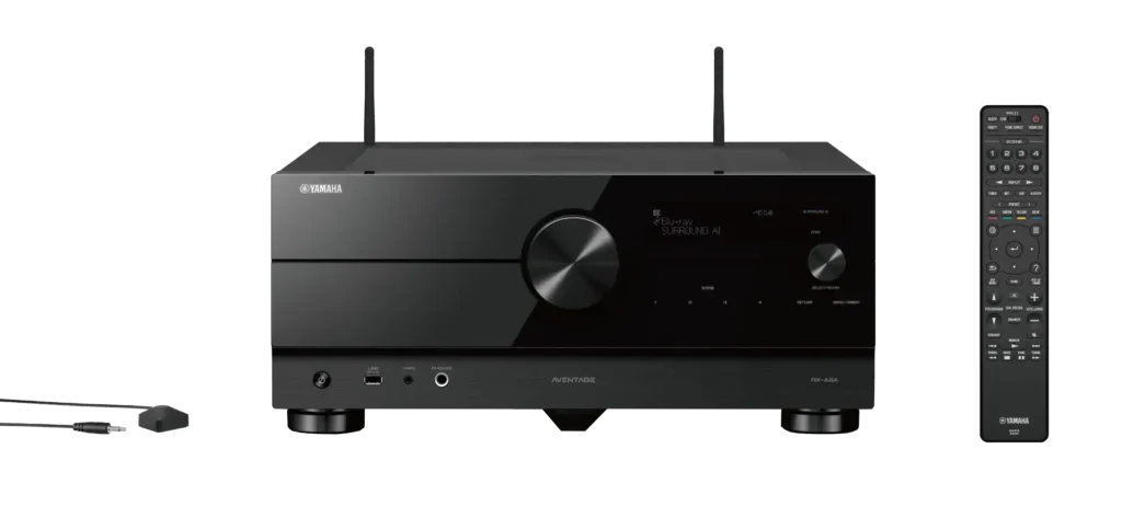 Yamaha AVENTAGE RX-A6A 9.2 CH 8K Audio Video Receiver power of 150 watts per CH with Dolby Atmos, Dolby Atmos Height Virtualization, DTS :X And Voice Control