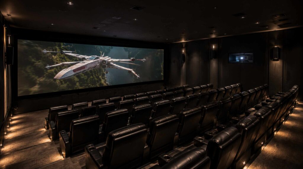 300 inch CinemaScope screen full operation Kolhapur private cinema by Sound Innovators