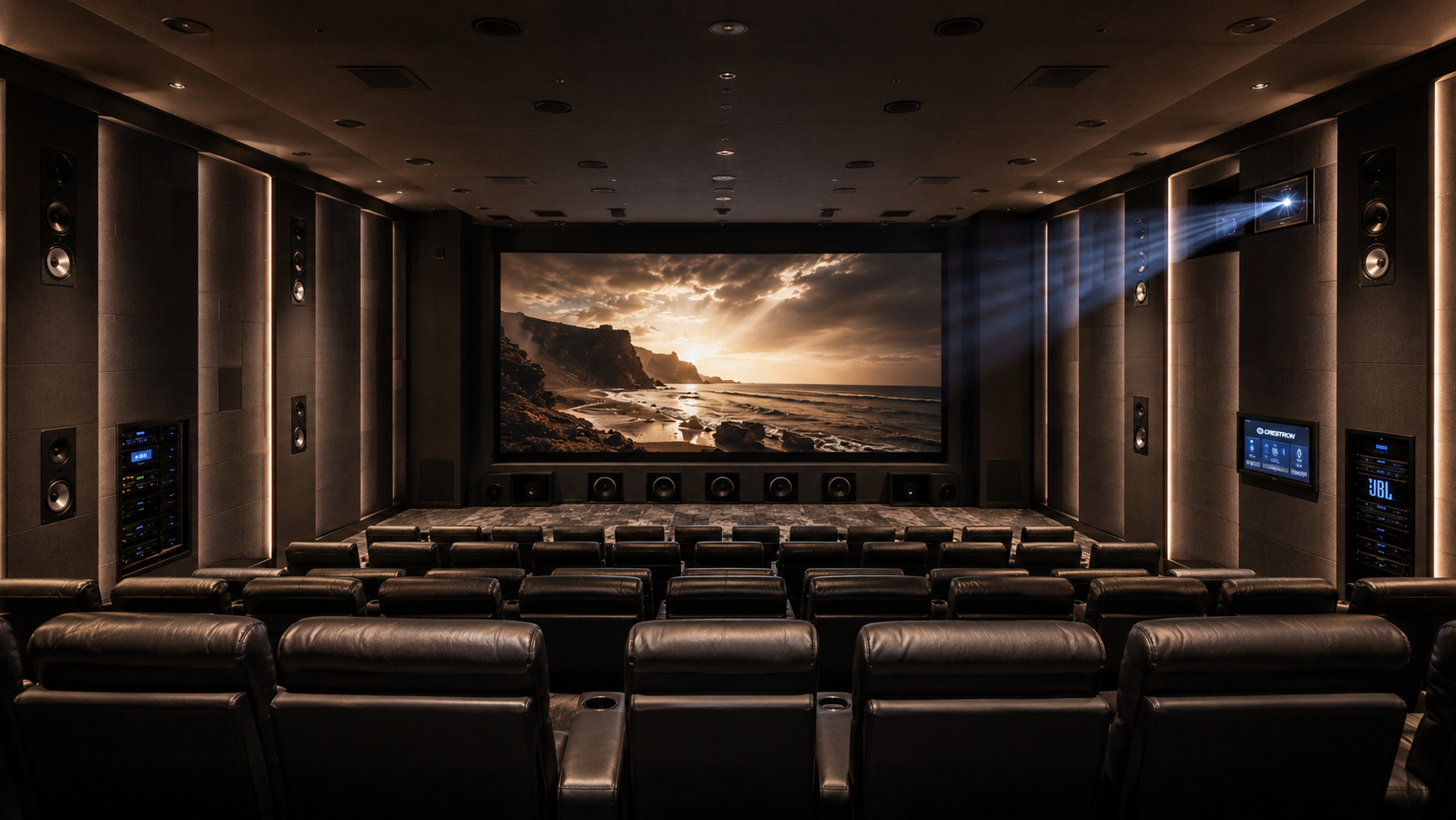 Ascendo 25.8 30 seat private cinema Candolim Goa beach mansion by Sound Innovators