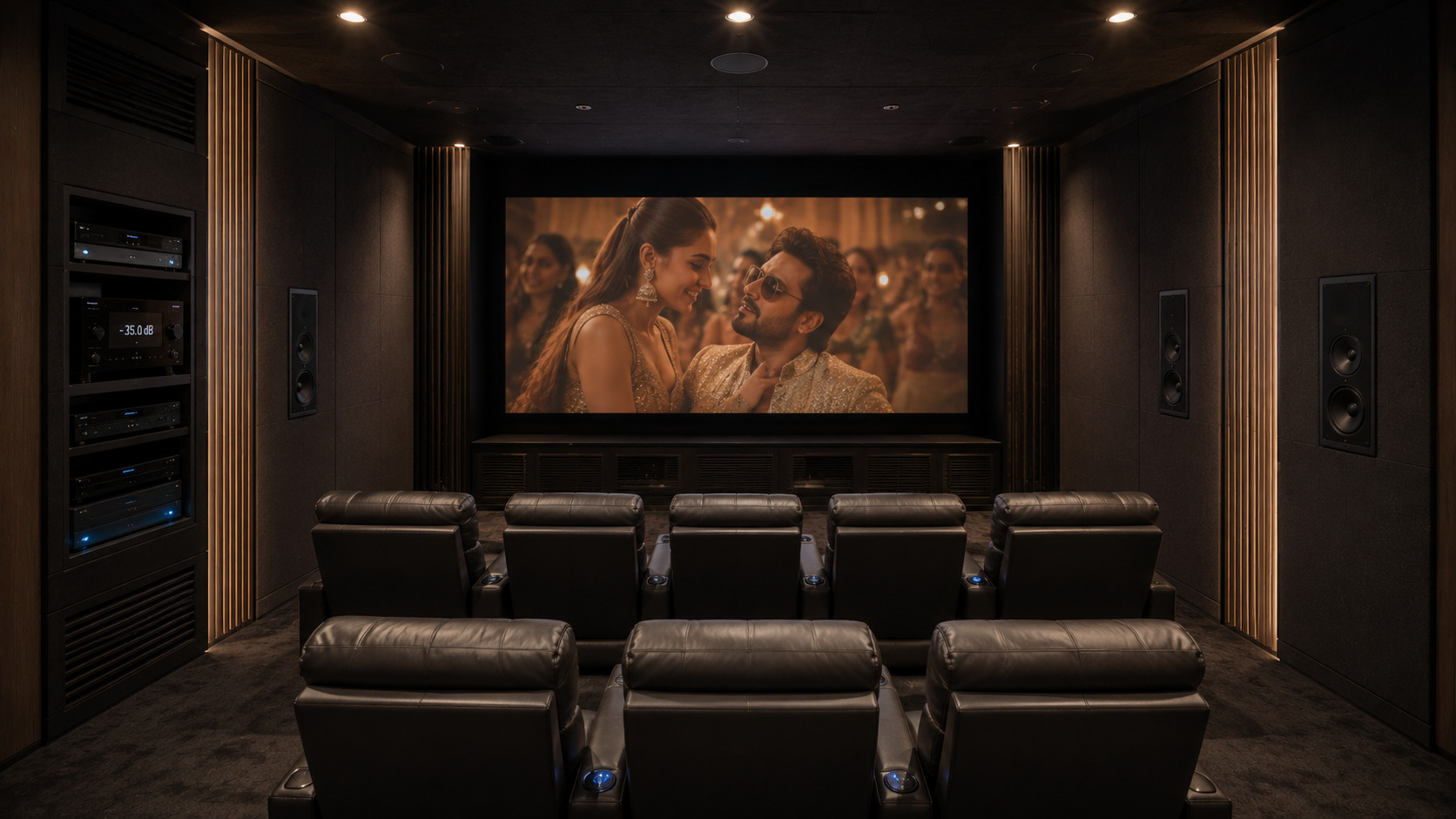 Bowers Wilkins CT Series 7.4.4 Dolby Atmos 6 seat cinema Sangli Maharashtra by Sound Innovators