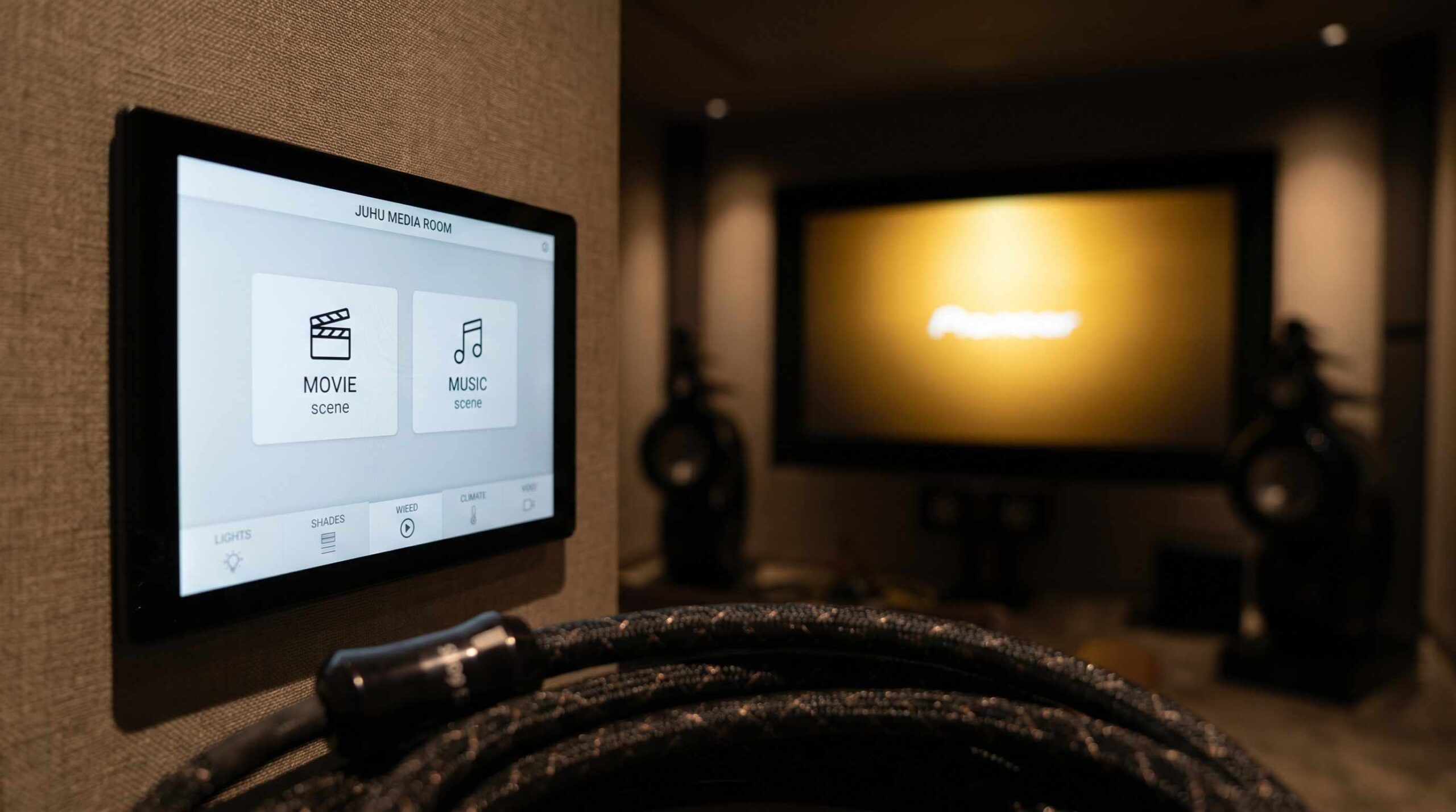Rs 1.59 crore ultra-luxury private cinema room with Bowers and Wilkins Nautilus speakers in Juhu Mumbai