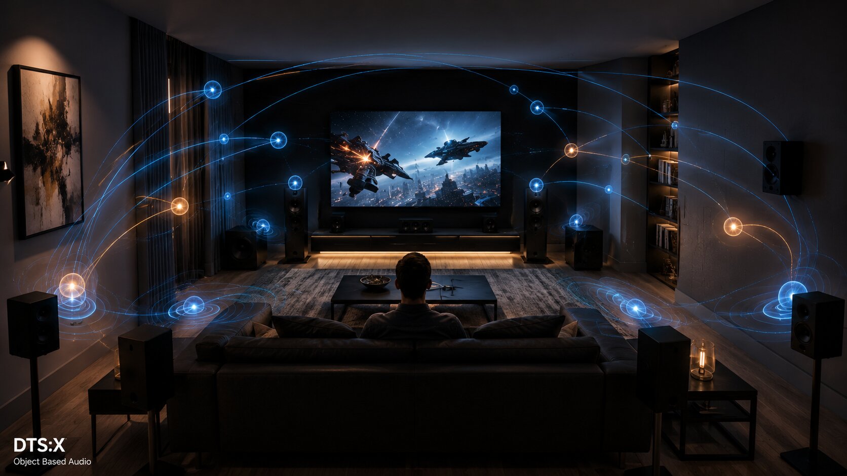 DTS:X object based audio adapting to flexible home theatre speaker layouts