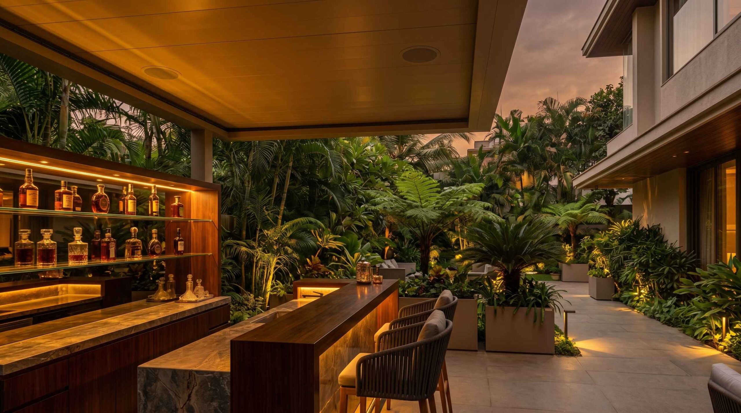 Invisible outdoor garden audio Malabar Hill Mumbai by Sound Innovators