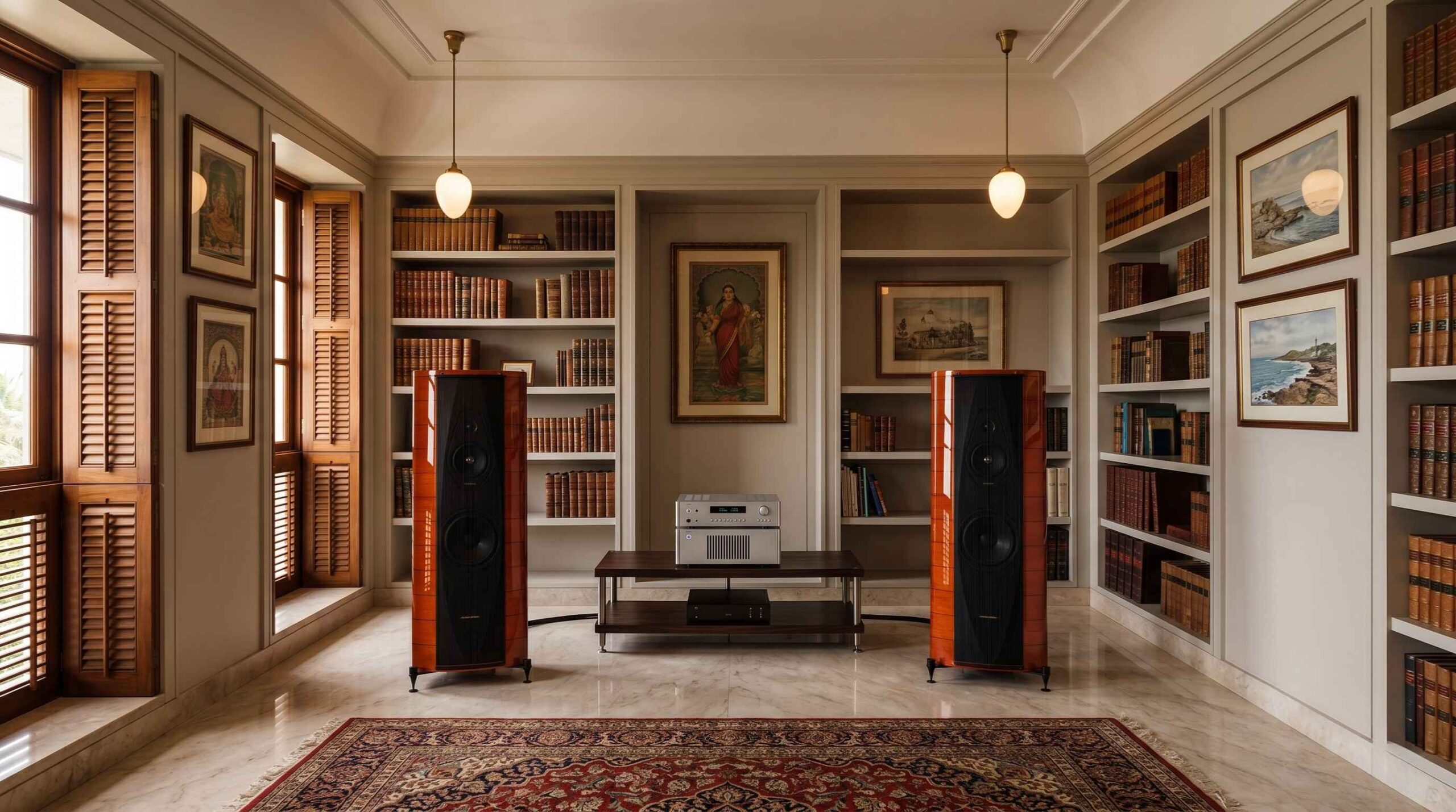 Sonus Faber Elipsa SE HiFi study Alibag mansion by Sound Innovators