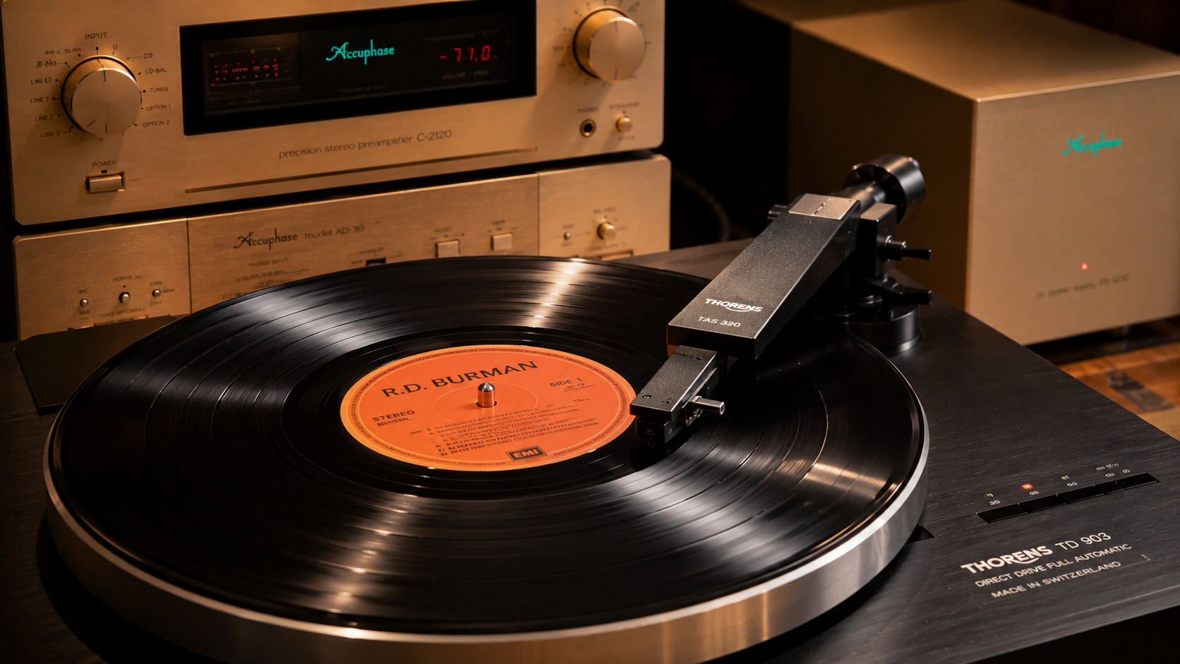Thorens TD 903 Accuphase AD-30 vinyl turntable R.D. Burman Thane HiFi by Sound Innovators
