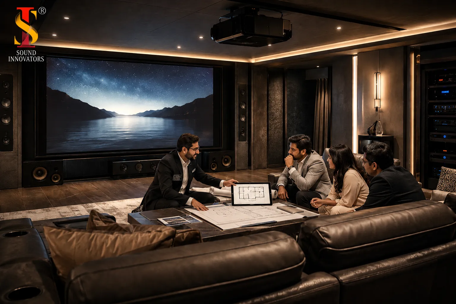 Luxury AV consultancy for home theater design and Dolby Atmos cinema planning in premium residences across India.
