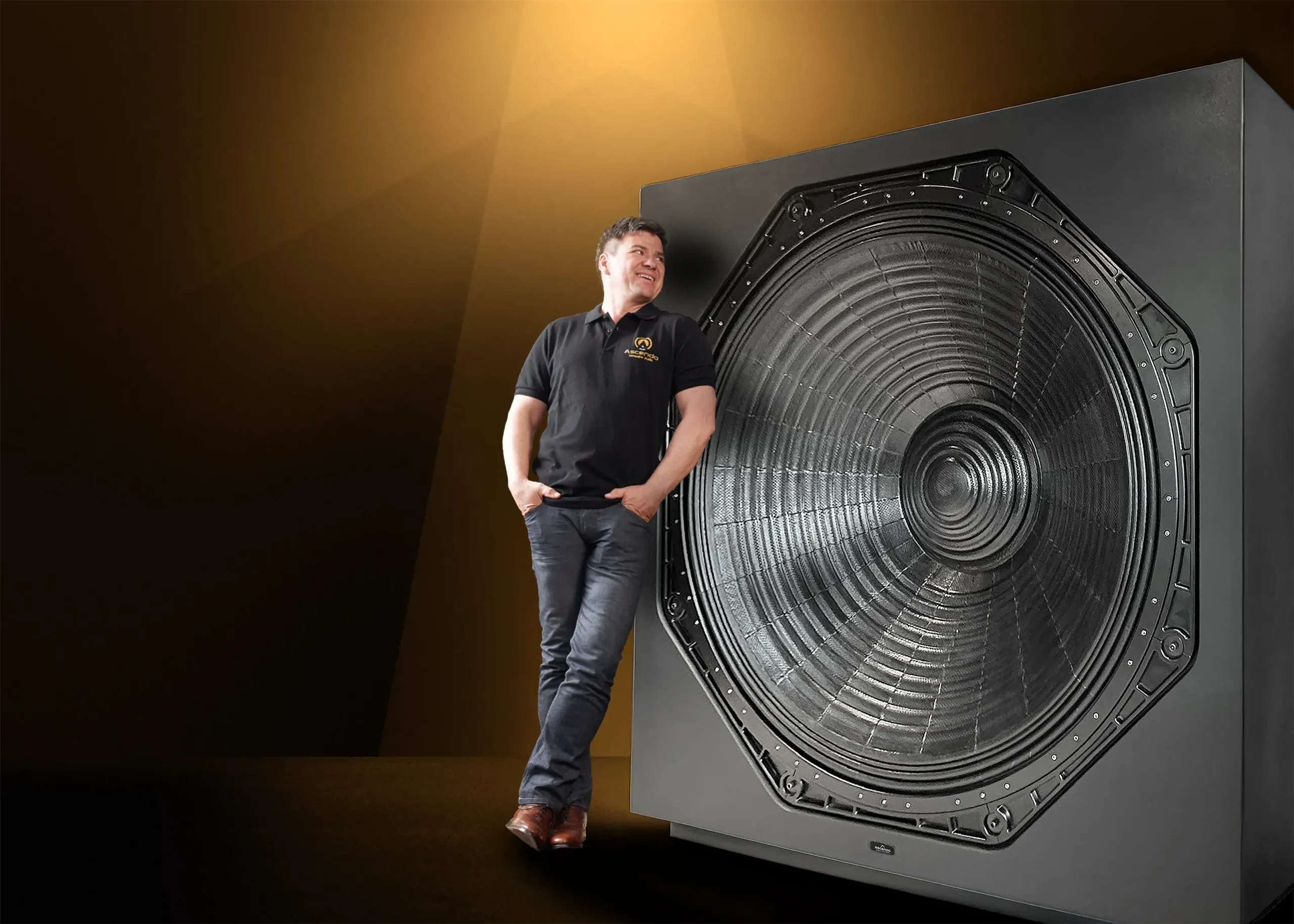 Ascendo Black Swan Be Pro high-end home theater speaker for immersive cinema audio