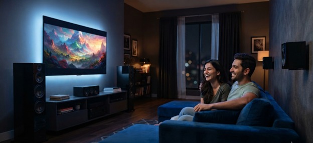 Home theatre speaker system delivering immersive cinematic sound.